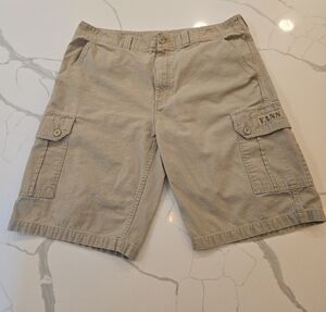 Vans Mens Cotton Utility Golf Hiking Cargo Shorts Tan Size 36